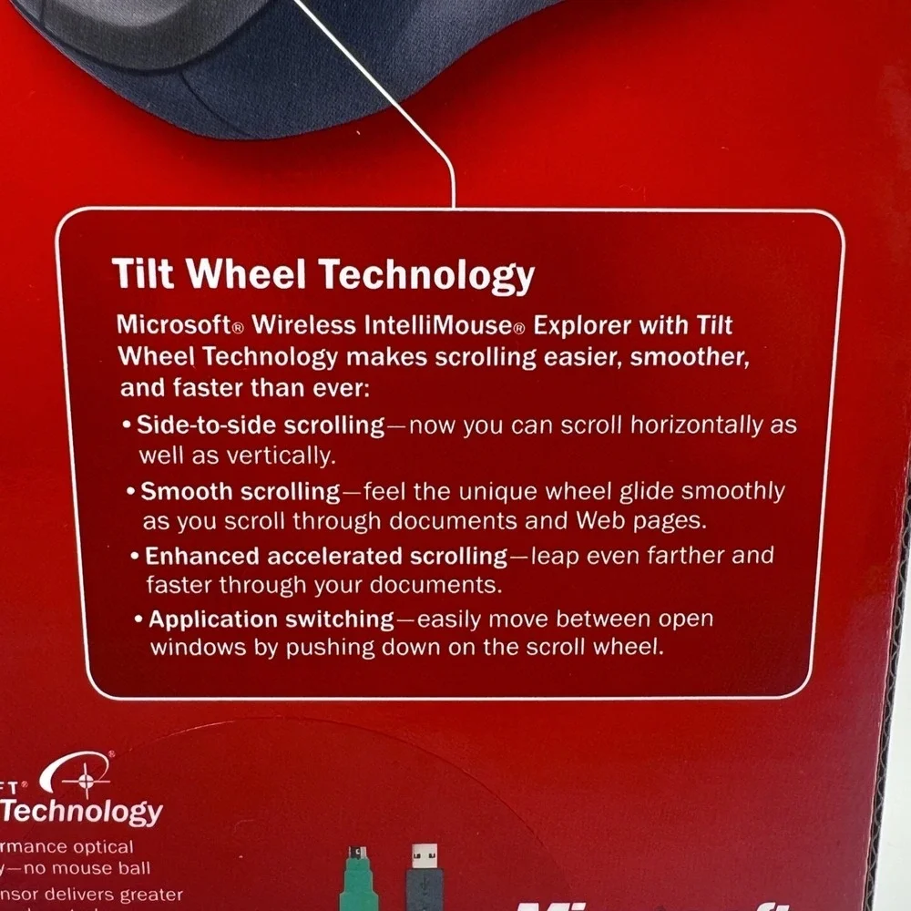 NIB Microsoft Wireless IntelliMouse Explorer M03-00069 Crimson Fire Open Box New